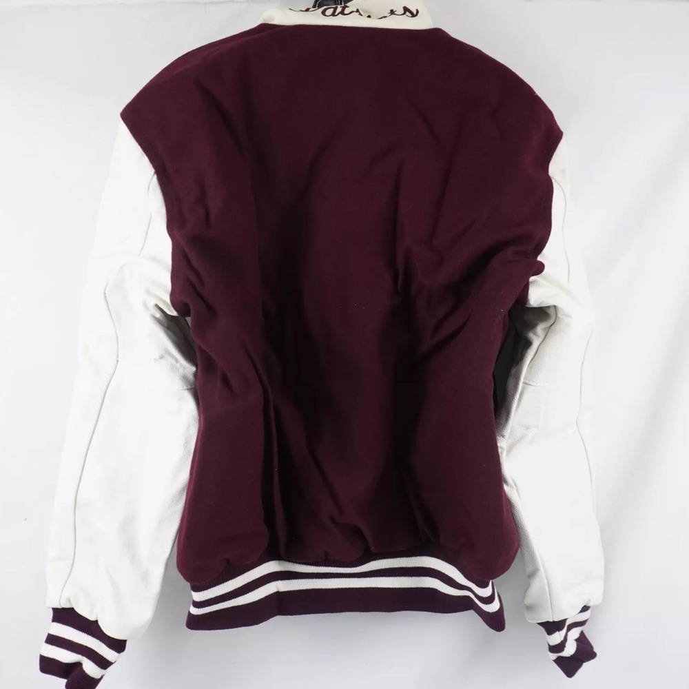 NWT [Holloway] "Patriots" Standard Varsity Jacket Maroon White Men's Size Medium - Picture 3 of 9